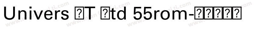 Univers LT Std 55rom字体转换